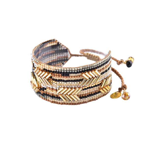 Brazalete Medium Chevron Negro