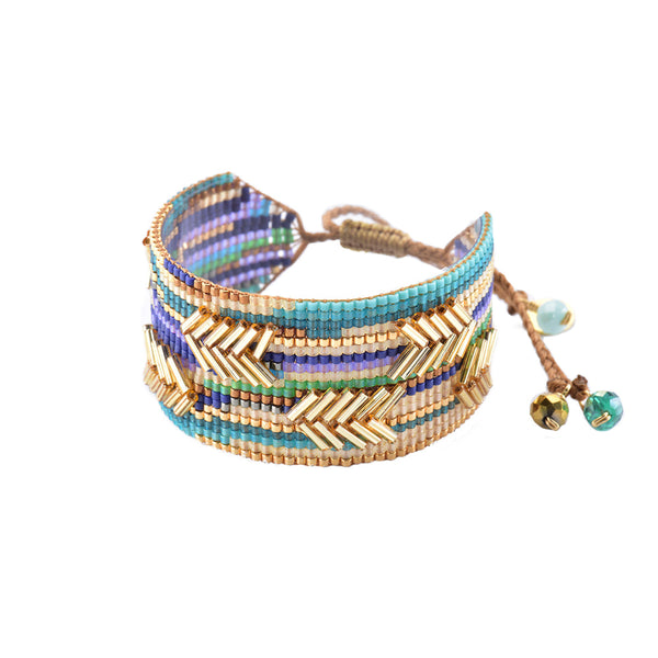 Brazalete Medium Chevron Azul