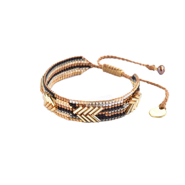 Brazalete Pequeño Chevron Negro