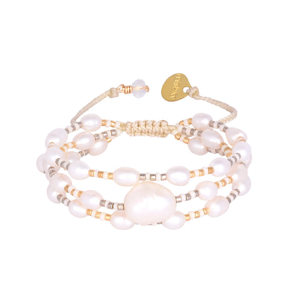 Brazalete Maya Pearl Dorado