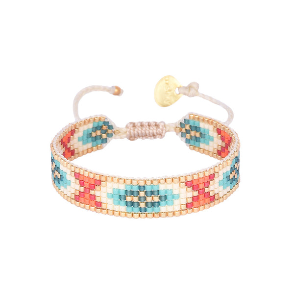 Brazalete ajustable pequeño con chaquiras Miyuki