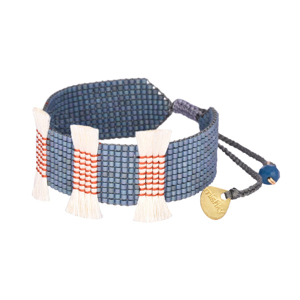 Brazalete ajustable de Miyuki con tazos