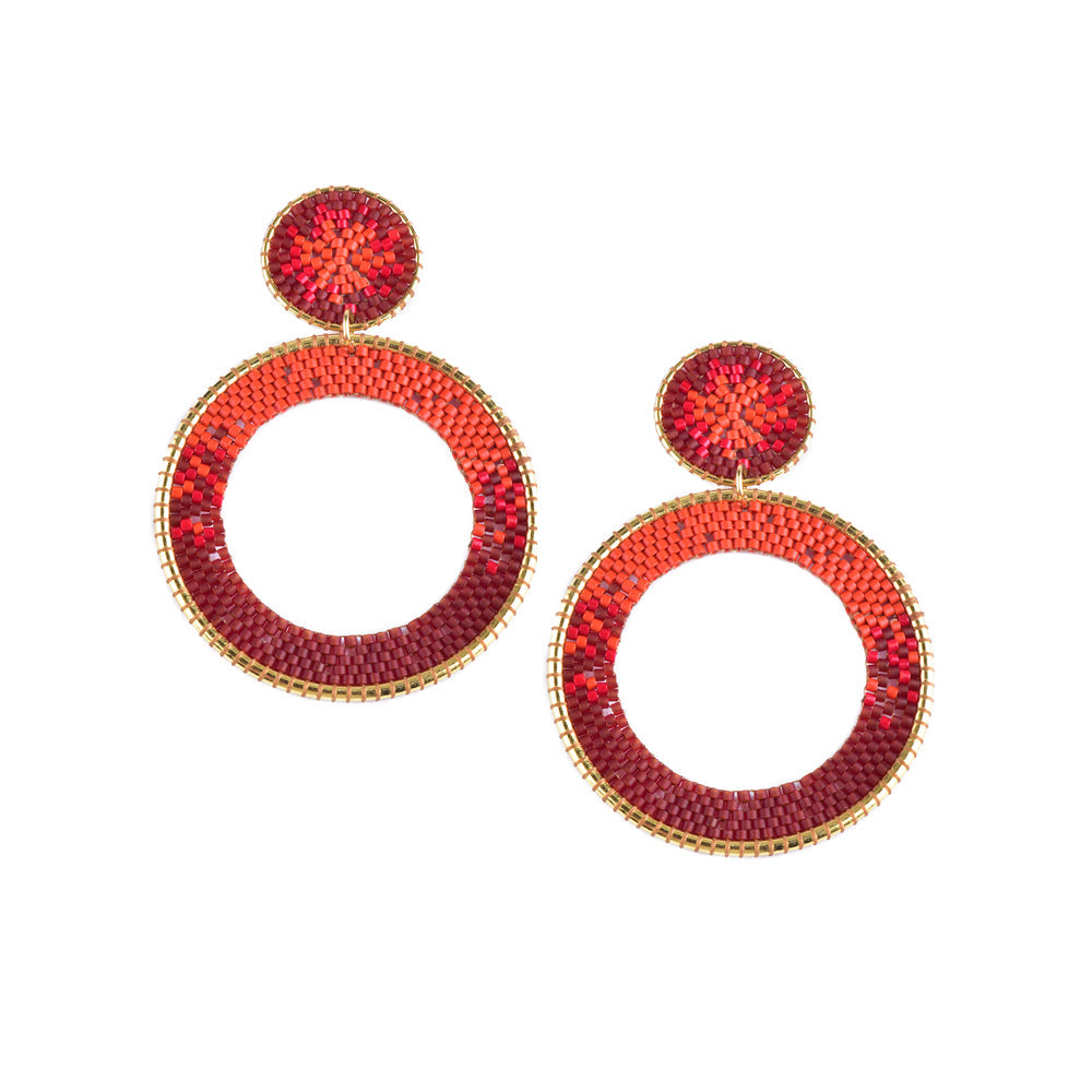 Aretes grandes Ellipse Rojos