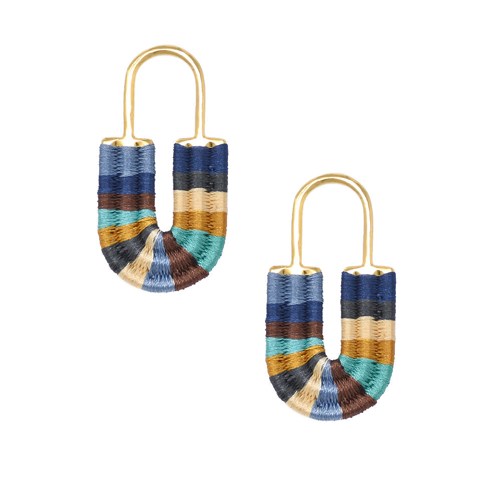 Aretes Afrika Lock Azules