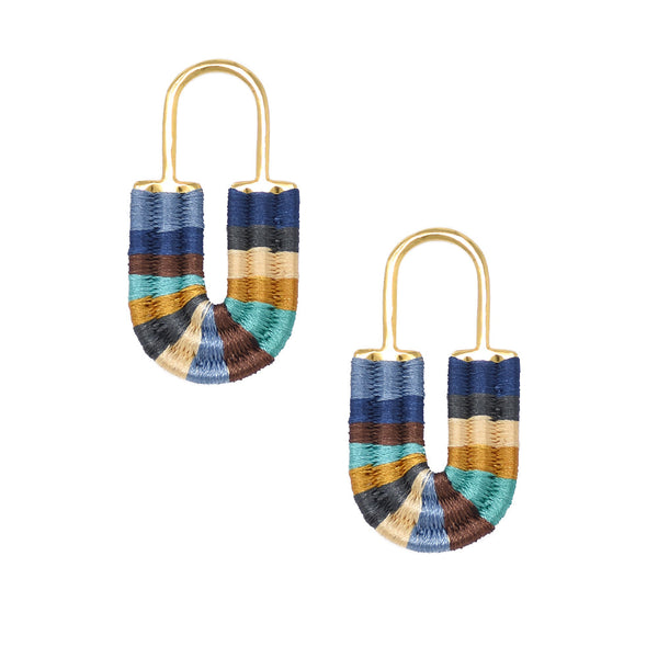 Aretes Afrika Lock Azules