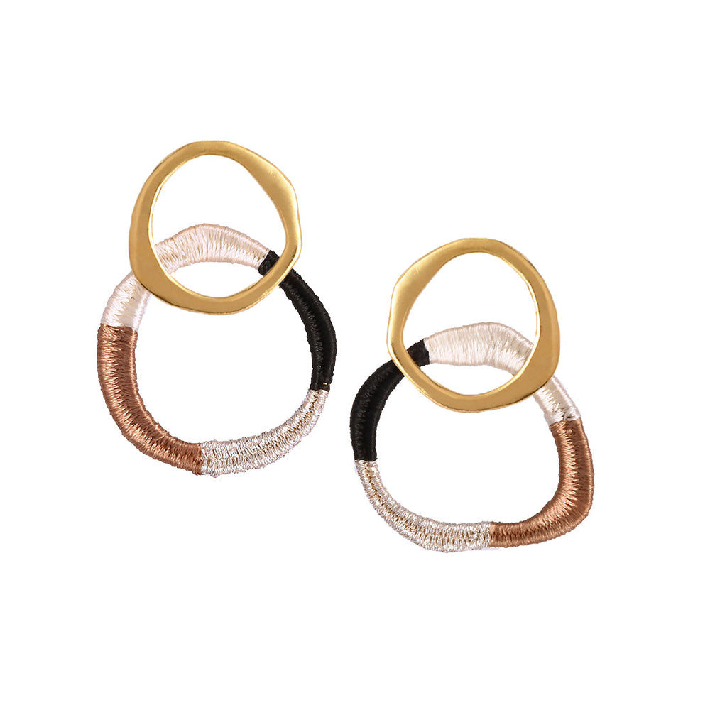 Aretes Karika Negro/Blanco