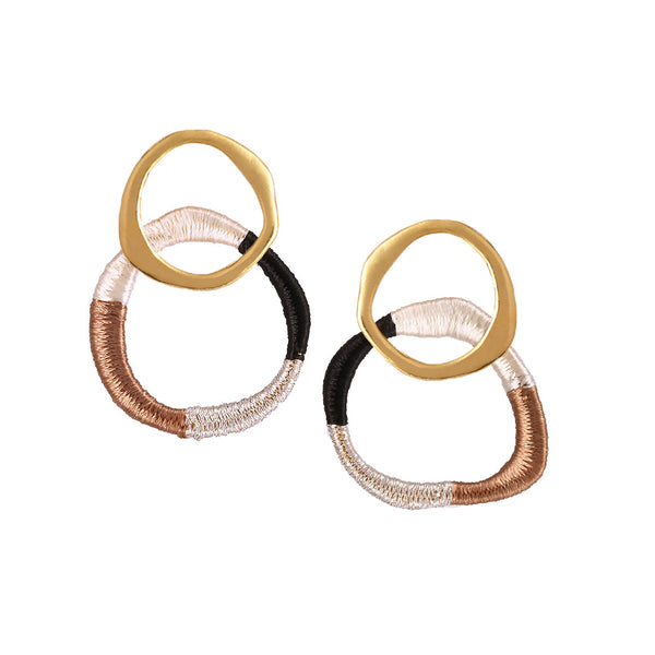 Aretes Karika Negro/Blanco