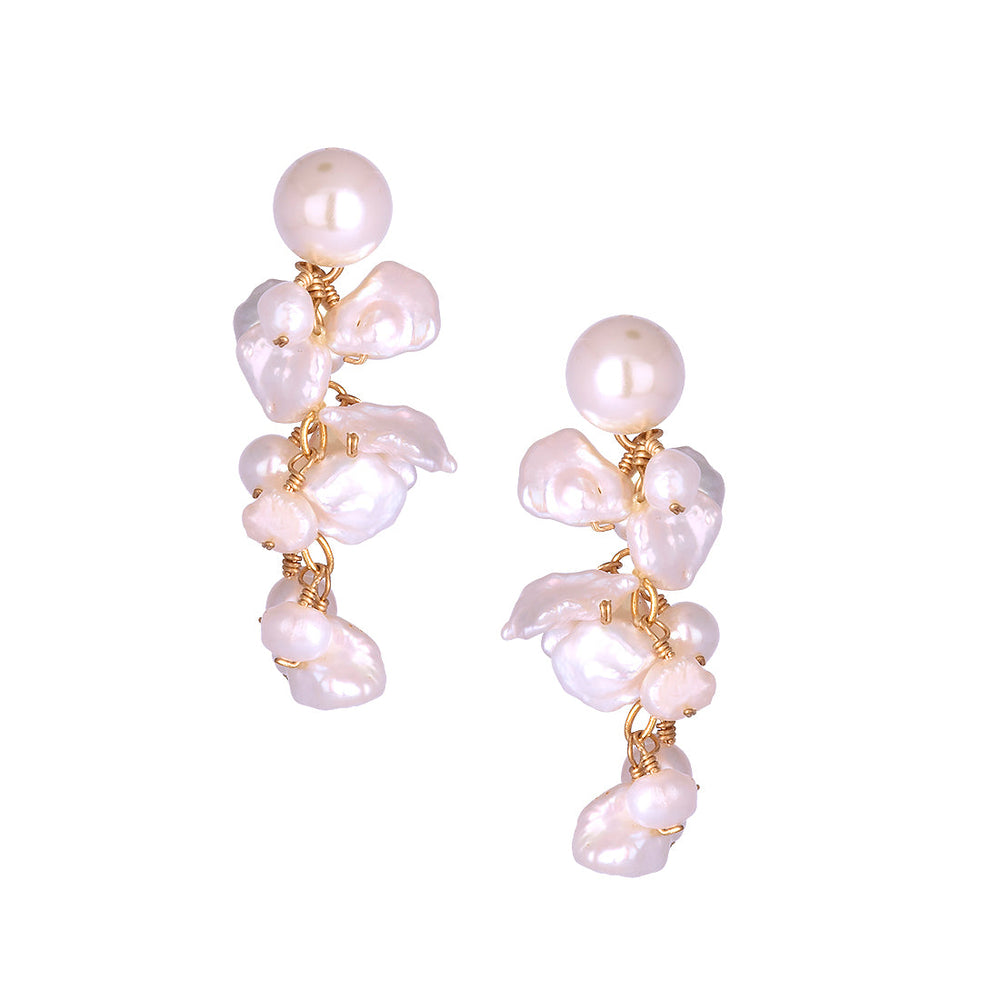 Aretes Pearl Cascade Dorados