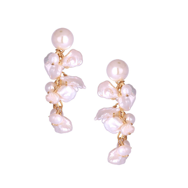 Aretes Pearl Cascade Dorados