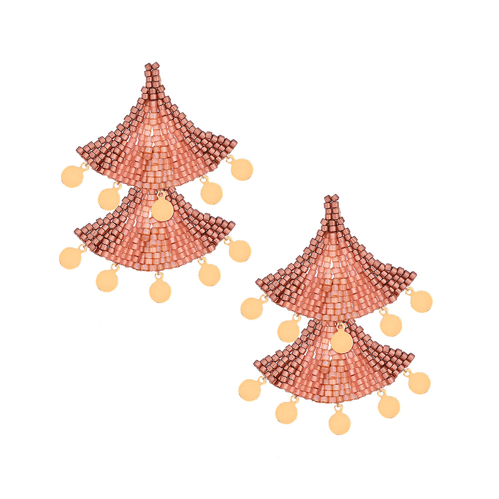 Aretes con falda de Sevillana en Miyuki