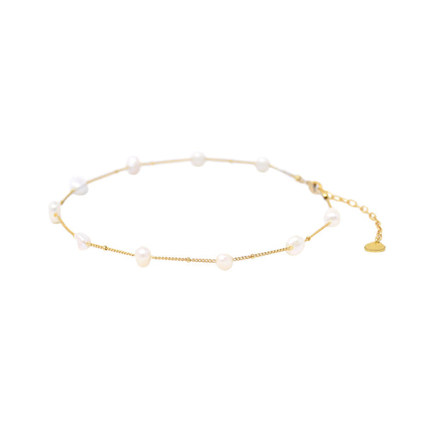 Collar Pearl Chain Dorado