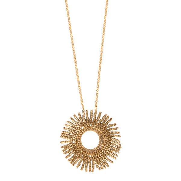 Collar Fringe Sun Dorado Largo