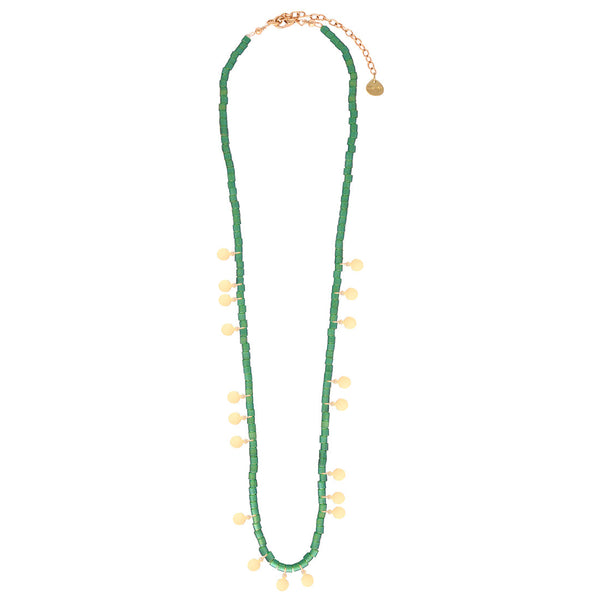Collar Corto Mini Coins verde